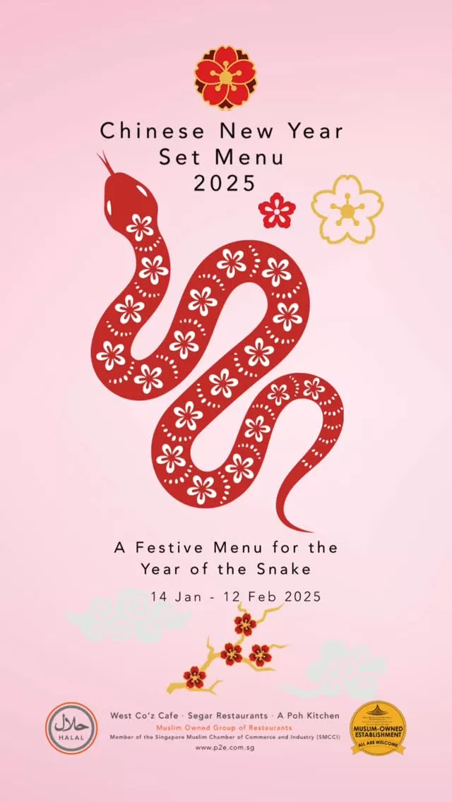 Celebrate Your CNY Reunion Dinner at West Coz Cafe!

Dear Customers,

This Chinese New Year, make your reunion dinner extra special at West Coz Cafe, conveniently located at West Coast Plaza!

Experience authentic tastes in a cozy and welcoming atmosphere, perfect for bringing loved ones together.

🗓️ Reserve your table today!
📞 West Coz Café: +65 6779 1303

🌐 View our menu at www.p2e.com.sg

Celebrate with West Coz Café and usher in a prosperous Year of the Snake!

We are a Muslim-Owned Establishment

- The West Coz Cafe Team